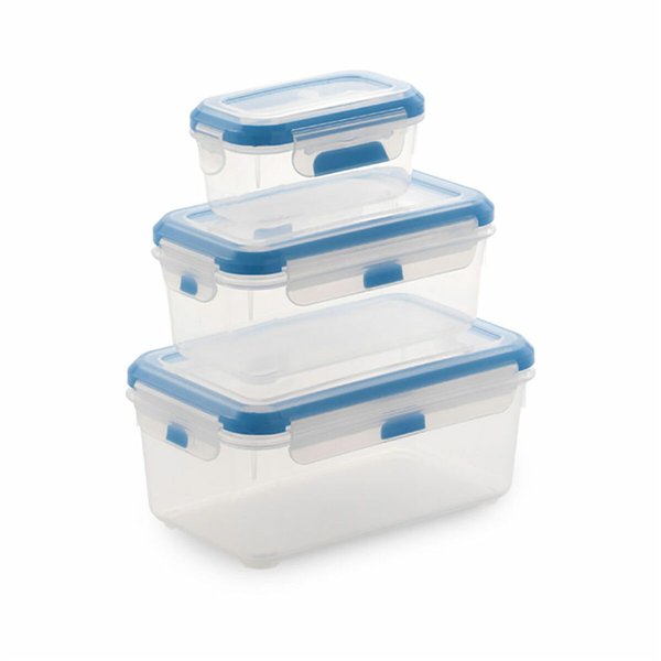 Set of 3 lunch boxes SP Berner super lock Rectangular Transparent Plastic (3 Units)