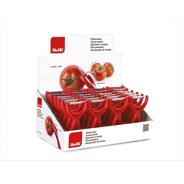 Fruit and Vegetable Peeler Ibili 15 cm Red Stainless steel