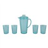 Jug and glasses set Lifetime Blue Plastic 5 Pieces