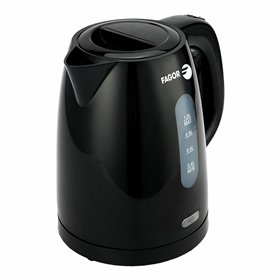 Kettle Fagor teya noir 2200 W 1 L Black Stainless steel Plastic