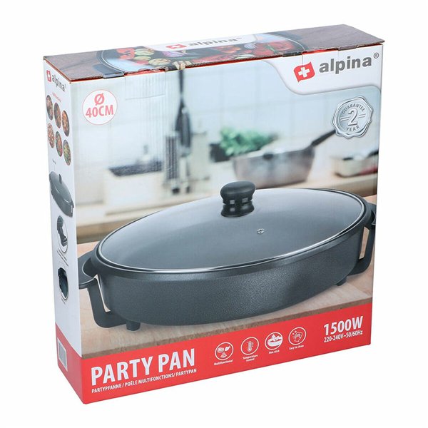 Multifunctional Electric Saucepan Alpina Ø 40 cm Glass