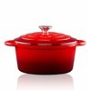 Casserole Alpina Red Cast Iron 3,8 L Ø 24 x 11,8 cm