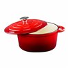 Casserole Alpina Red Cast Iron 3,8 L Ø 24 x 11,8 cm