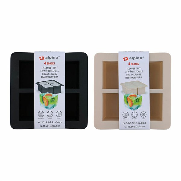 Ice Bucket Alpina Silicone 15,2 X 15,2 X 5,8 CM Multicolour Ice Bucket