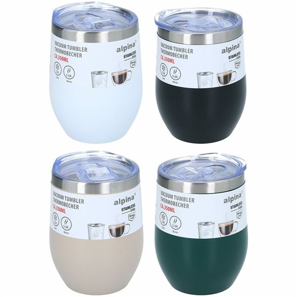 Thermal Cup with Lid Alpina Multicolour 350 ml
