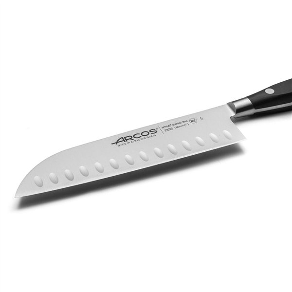 Santoku Knife Arcos serie riviera Black Steel Polyoxymethylene 18 cm