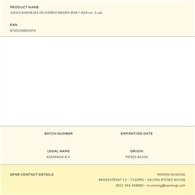 Set of trays Decoris Black Iron (2 Units)