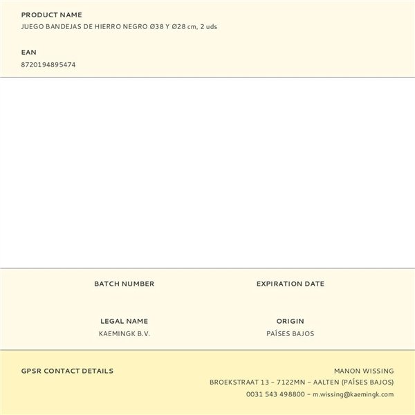 Set of trays Decoris Black Iron (2 Units)