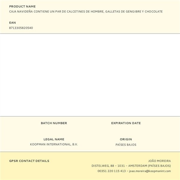 Gift Box BASIC & CO Multicolour House Christmas 9 x 8 x 27,5 cm