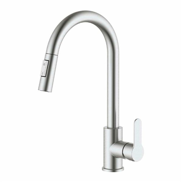Mixer Tap Verhal miño Silver Stainless steel C-shaped
