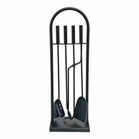 Fireplace Utensils EDM 85740 Black Metal Cast Iron 4 Pieces