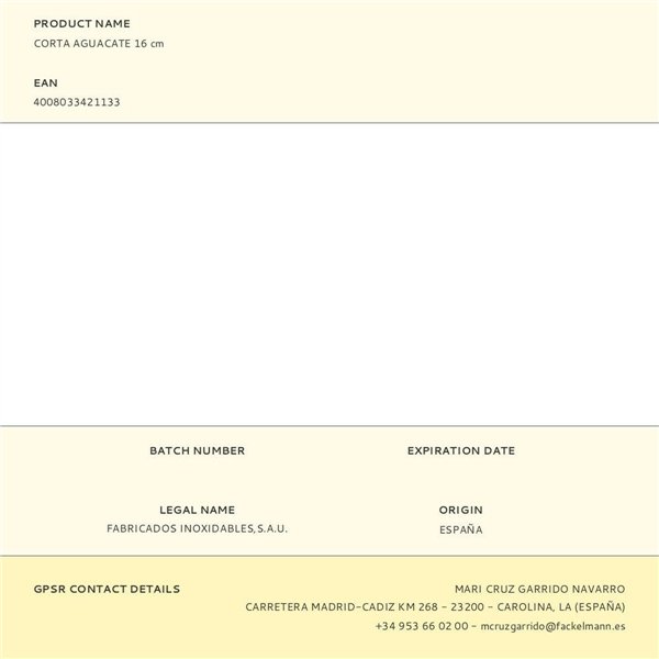 Avocado Cutter Fackelmann 16 cm Green Stainless steel