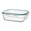 Lunch box Ovenza Rectangular Transparent Silicone Borosilicate Glass 2,25 L