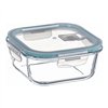 Lunch box Ovenza Transparent Borosilicate Glass Squared 1,2 L