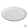 Flat Plate Ovenza White Porcelain Ø 25 cm (6 Units)