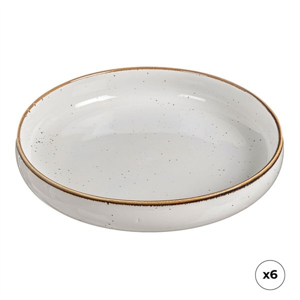 Deep Plate Ovenza Porcelain Ø 20 cm (6 Units)