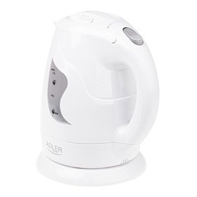 Water Kettle and Electric Teakettle Adler AD 08w White 1 L Plastic
