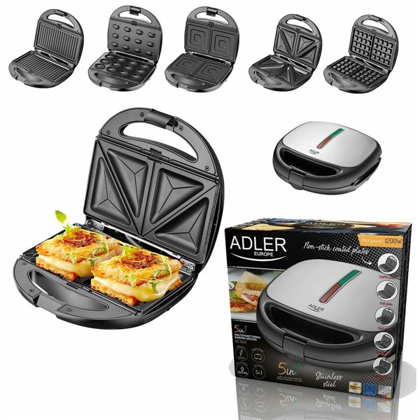 Sandwich Maker Adler AD 3040 Black 1200 W