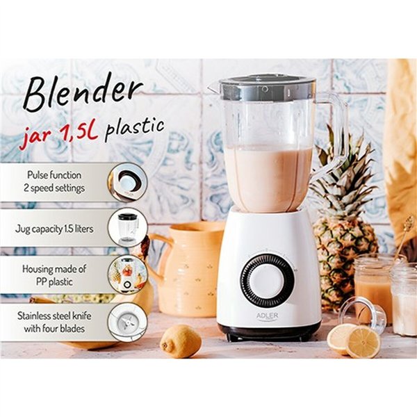 Cup Blender Adler AD 4085 1,5 L White 1000 W