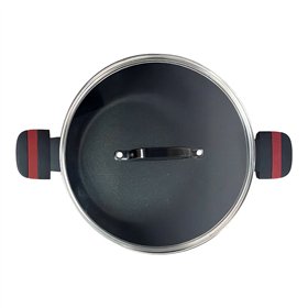 Casserole with lid San Ignacio denia experto Black Red Ø 24 cm