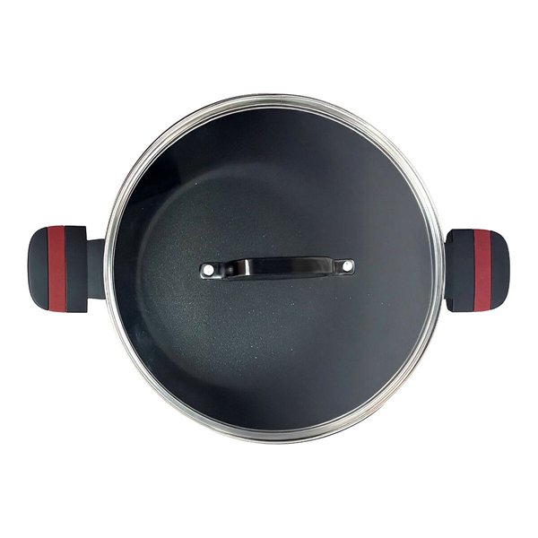 Casserole with lid San Ignacio denia experto Black Red Ø 20 cm