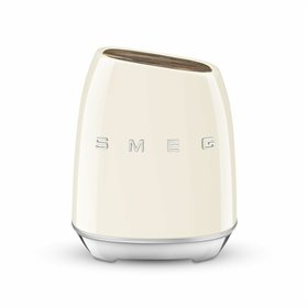 Set of Kitchen Knives and Stand Smeg KBSF02CR Cream