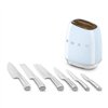 Set of Kitchen Knives and Stand Smeg KBSF02PB