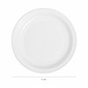 Set of reusable plates Maxi Products White Plastic 100 Pieces