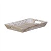 Snack tray 45,5 x 30,5 x 5,5 cm White Mango wood (2 Units)