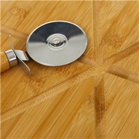 Pizza Cutter Natural Bamboo 38 x 32 x 1,5 cm