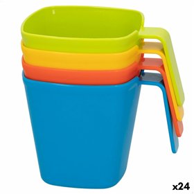 Set of glasses Aktive Multicolour 390 ml Picnic 24 Units 4 Pieces