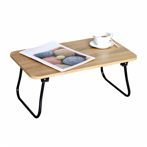 Folding Tray for Bed Max Home Wood Steel Melamin 53 x 22 x 30 cm 2 Units