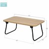 Folding Tray for Bed Max Home Wood Steel Melamin 53 x 22 x 30 cm 2 Units