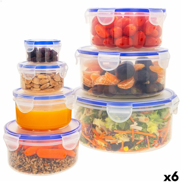 Set of Stackable Hermetically-sealed Kitchen Containers Max Home 23 x 11 x 23 cm 6 Units