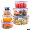 Set of Stackable Hermetically-sealed Kitchen Containers Max Home 23 x 11 x 23 cm 6 Units