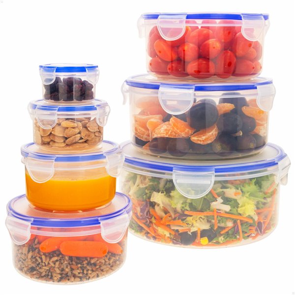 Set of Stackable Hermetically-sealed Kitchen Containers Max Home 23 x 11 x 23 cm 6 Units