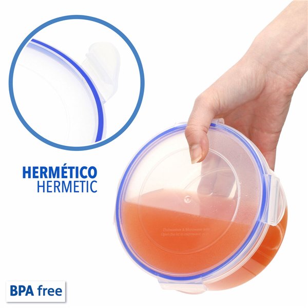 Set of Stackable Hermetically-sealed Kitchen Containers Max Home 23 x 11 x 23 cm 6 Units