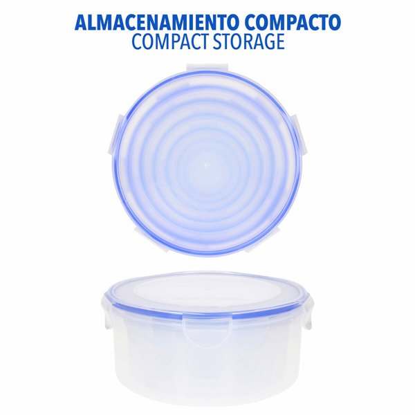 Set of Stackable Hermetically-sealed Kitchen Containers Max Home 23 x 11 x 23 cm 6 Units