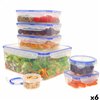 Set of Stackable Hermetically-sealed Kitchen Containers Max Home 29 x 12 x 20 cm 6 Units