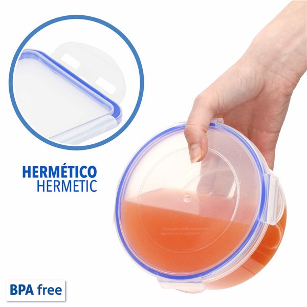 Set of Stackable Hermetically-sealed Kitchen Containers Max Home 29 x 12 x 20 cm 6 Units