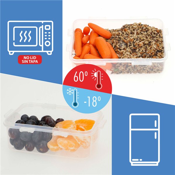 Set of Stackable Hermetically-sealed Kitchen Containers Max Home 29 x 12 x 20 cm 6 Units