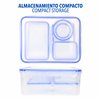 Set of Stackable Hermetically-sealed Kitchen Containers Max Home 29 x 12 x 20 cm 6 Units