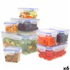 Set of Stackable Hermetically-sealed Kitchen Containers Max Home 27 x 12 x 20 cm 6 Units