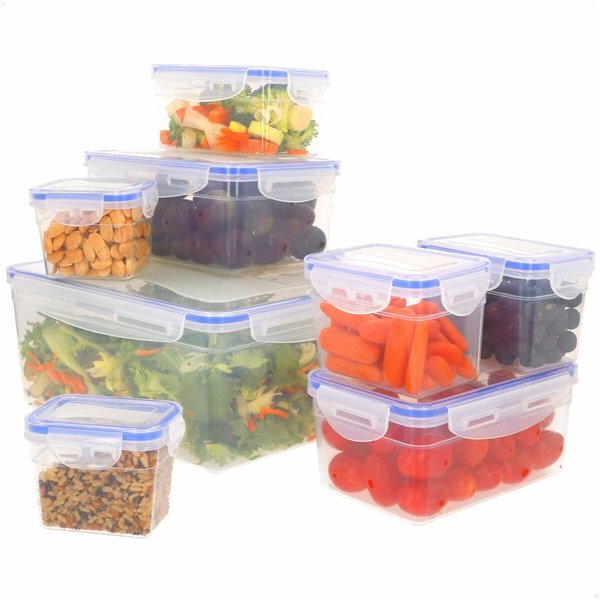 Set of Stackable Hermetically-sealed Kitchen Containers Max Home 27 x 12 x 20 cm 6 Units