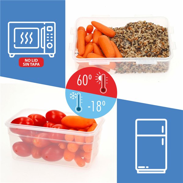 Set of Stackable Hermetically-sealed Kitchen Containers Max Home 27 x 12 x 20 cm 6 Units