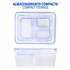 Set of Stackable Hermetically-sealed Kitchen Containers Max Home 27 x 12 x 20 cm 6 Units