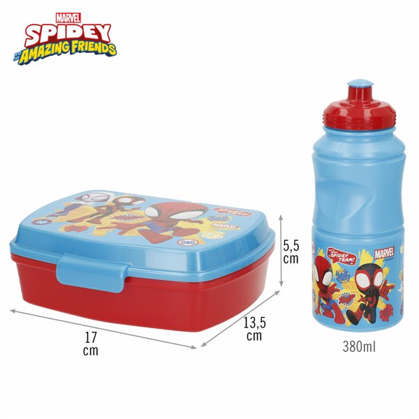 Lunch box Spidey 380 ml 17 x 5,5 x 13,5 cm Bottle (6 Units)