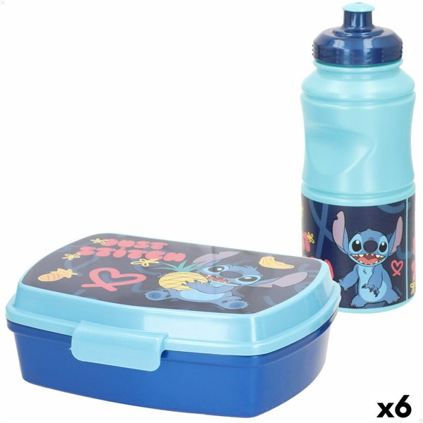 Lunch box Stitch 380 ml 17 x 5,5 x 13,5 cm Bottle (6 Units)