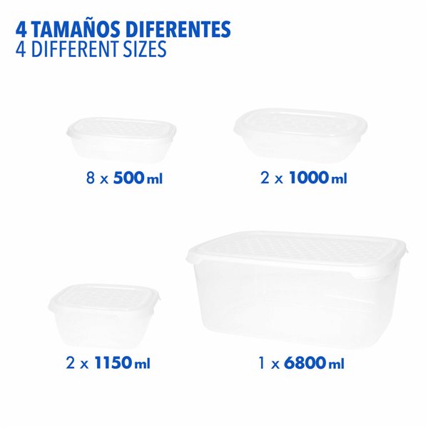 Lunch box Max Home polypropylene (6 Units)