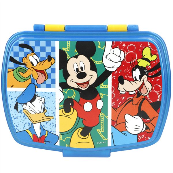 Lunchbox with Accessories Mickey Mouse Plastic 380 ml 17 x 5,5 x 13,5 cm (6 Units)